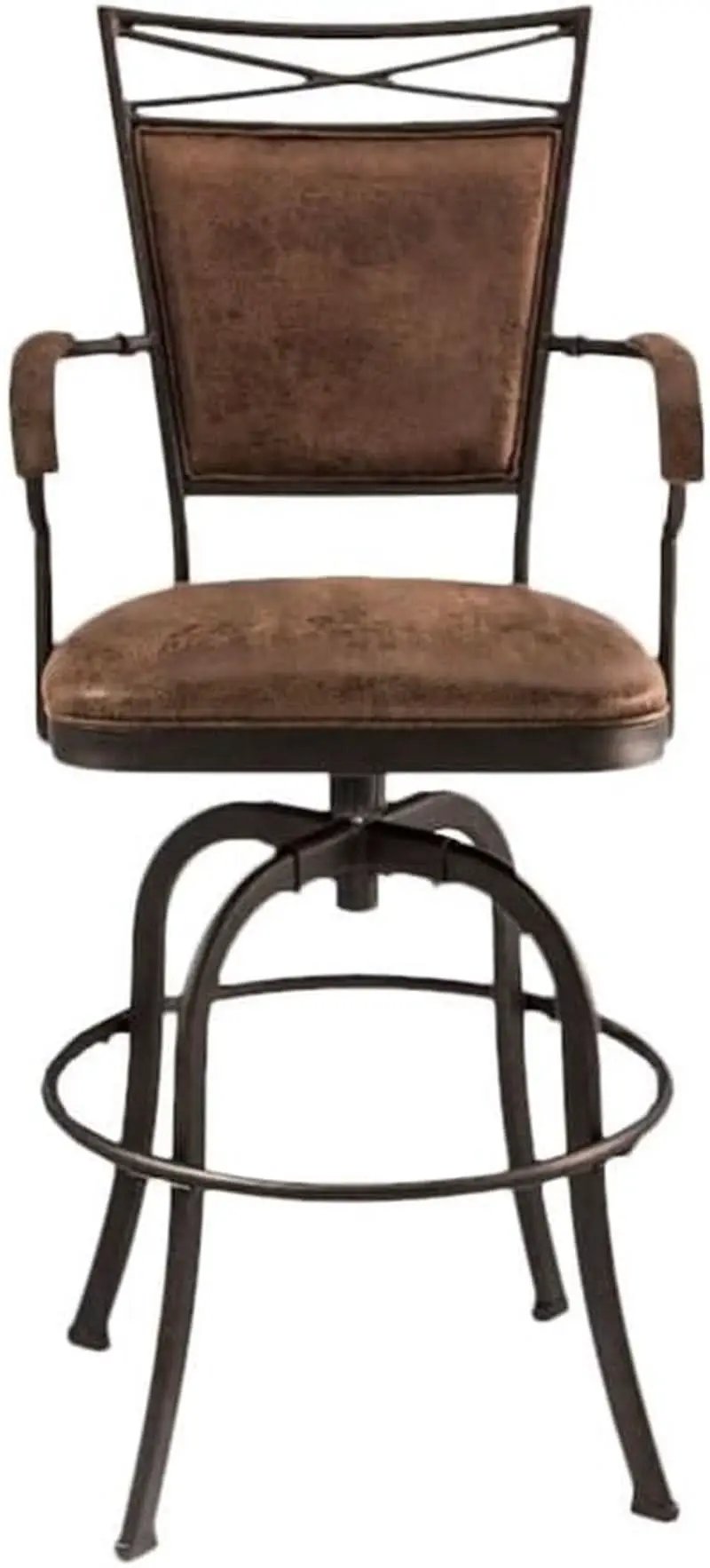 Aged Bronze Swivel Tilt Barstool with Padded Comfort from PriceLows™