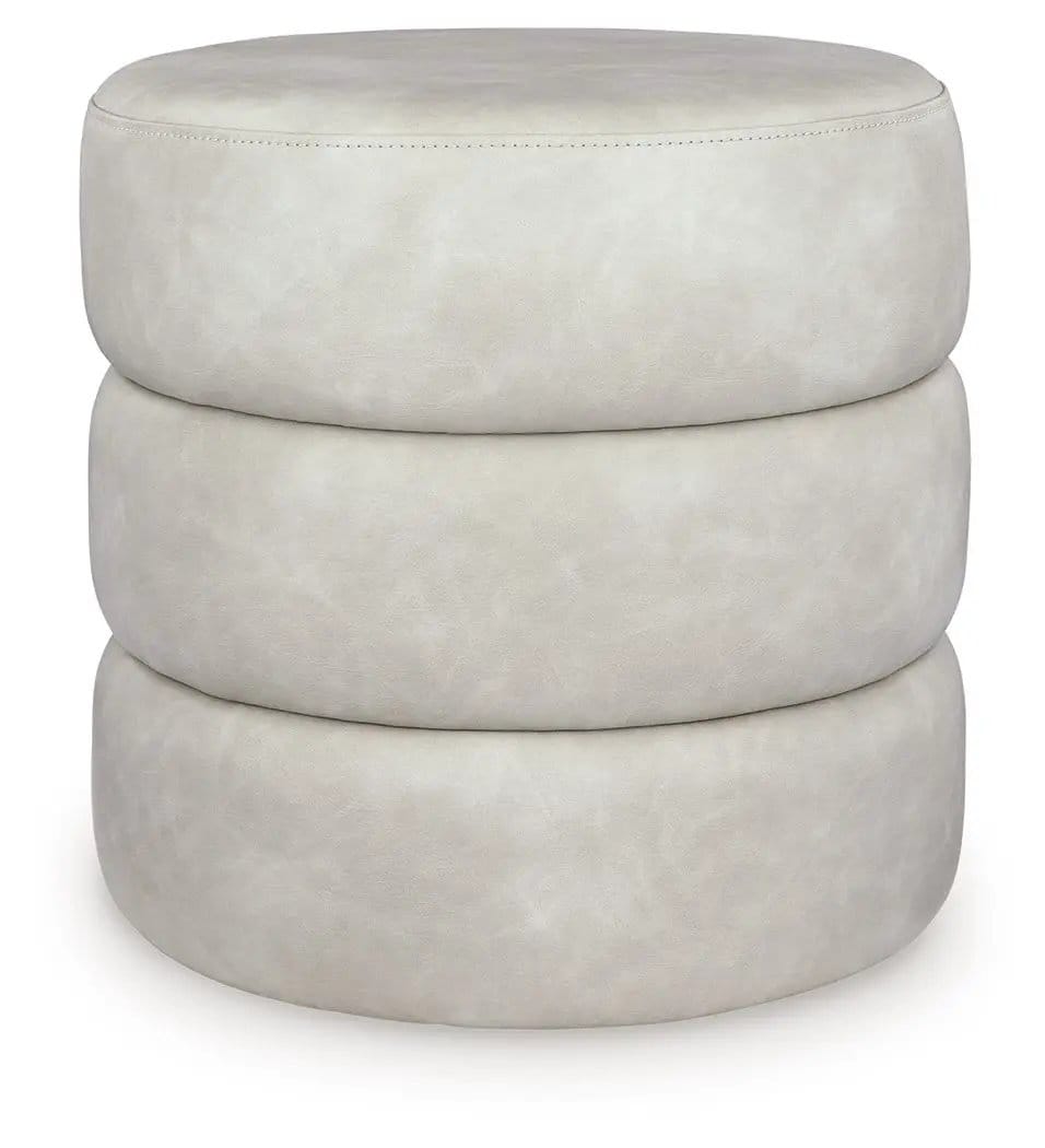 Ummi Swivel Accent Ottoman | 2 Pieces | Faux Leather | Living Room