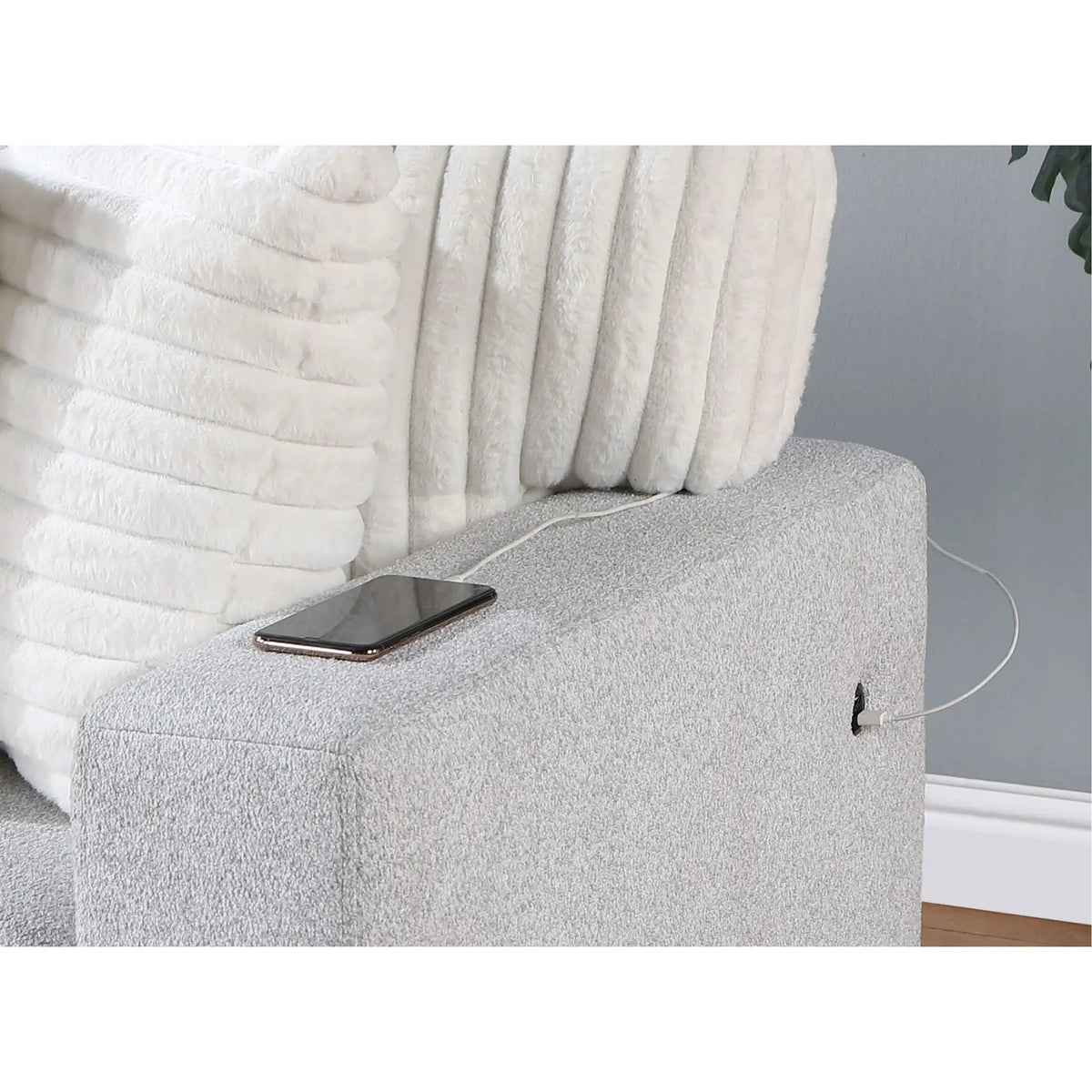 Ford Reversible Pull Out Sofa Bed | Light Gray | Plush Cushioning | Transitional Style