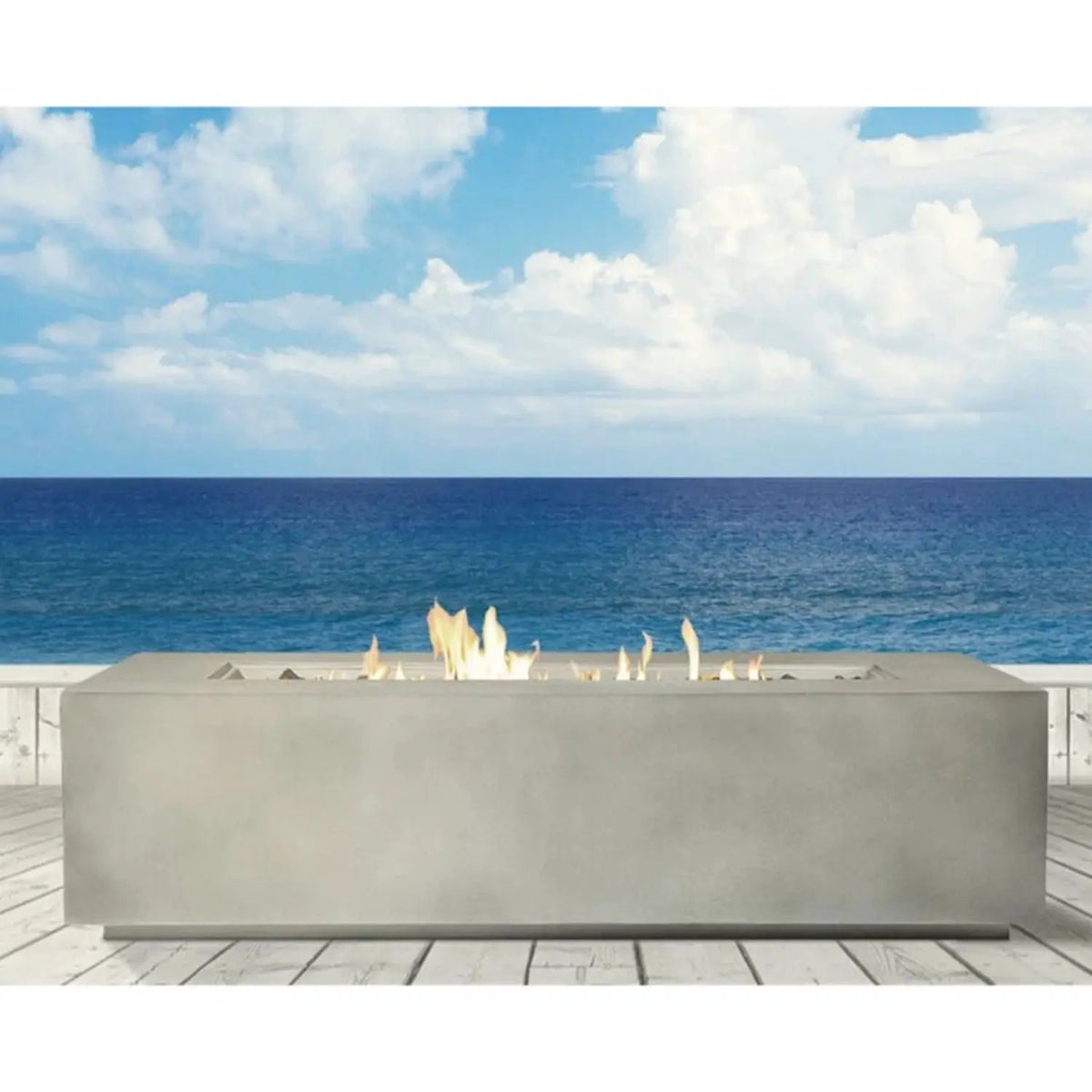Gas Fire Pit Table | Propane Or Natural Gas | Fiber Concrete | Push-Button Control Panel