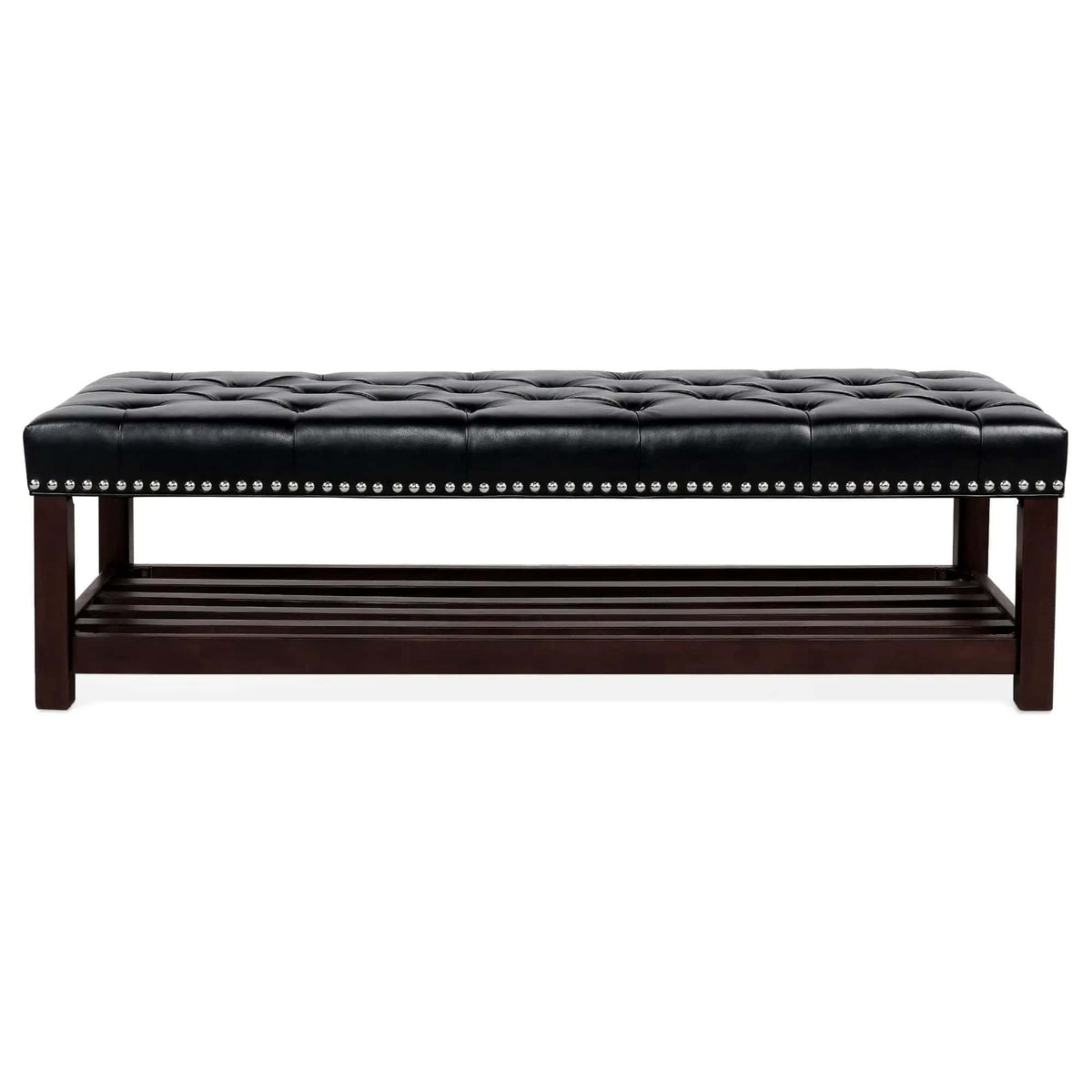Bedroom End Of Bed Bench Tufted Upholstered End Of Bed Bench End Of Bed Entrance | 2 Pieces | Solid Wood | Bedroom