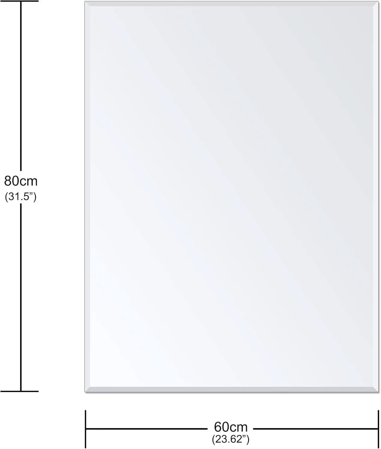 Wall Mirror Frameless 24x32 Bathroom Vanity Decor Accent from PriceLows™