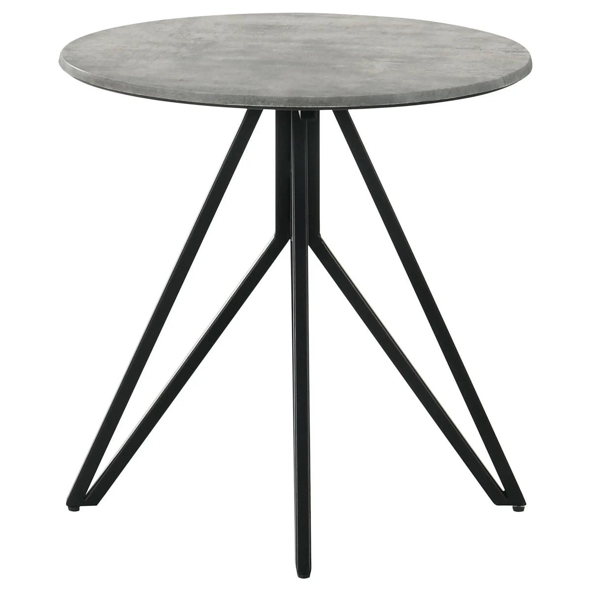 Hadi 2-piece Round SmartTop Coffee and End Table Set Cement | 2-Piece Set | Metal | Dining Room
