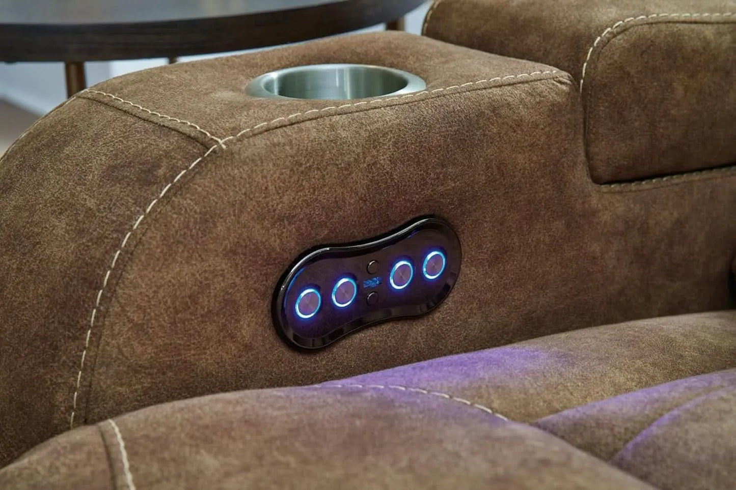 Wolfridge Dark Brown Power Recliner With USB Ports from PriceLows™