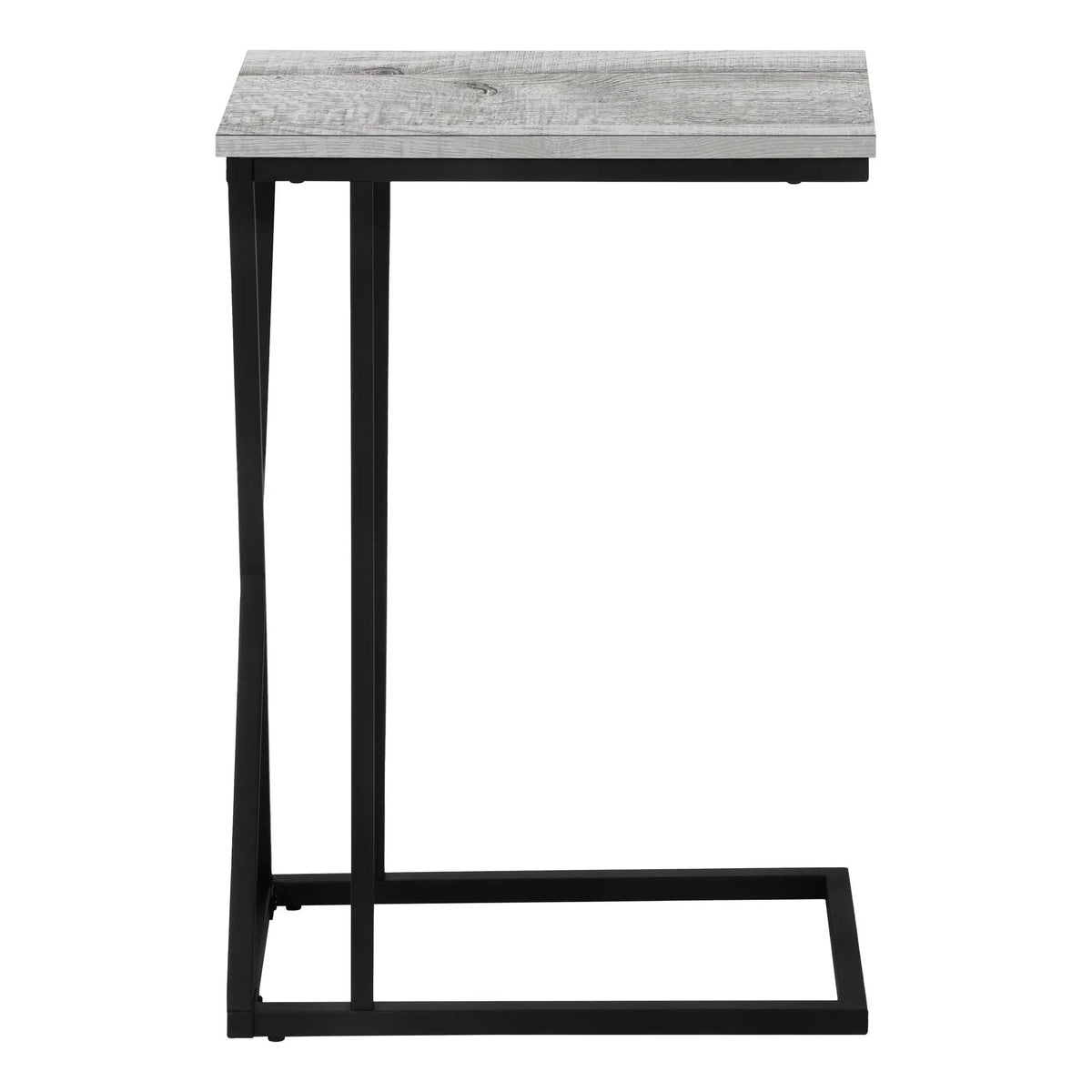 C-Shaped Accent Table | Slide-Under Base | Rectangular Tabletop | Sturdy And Lightweight