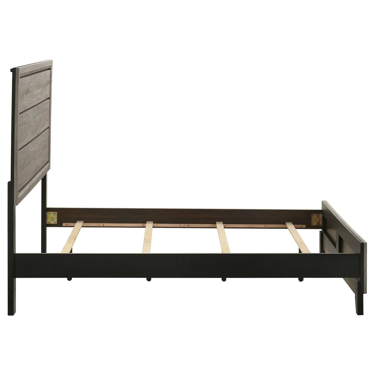 Valen Wood Full Panel Bed Light | 57.25 x 78.75 x 56.25 in | Rubberwood & Engineered Wood | Taupe