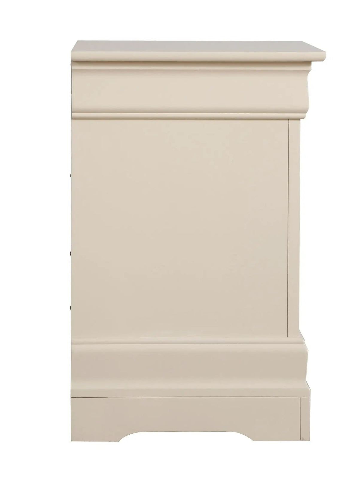 Louis Phillipe Nightstand | Traditional Wood Design | English Dovetailed Drawers | Metal Center Guides