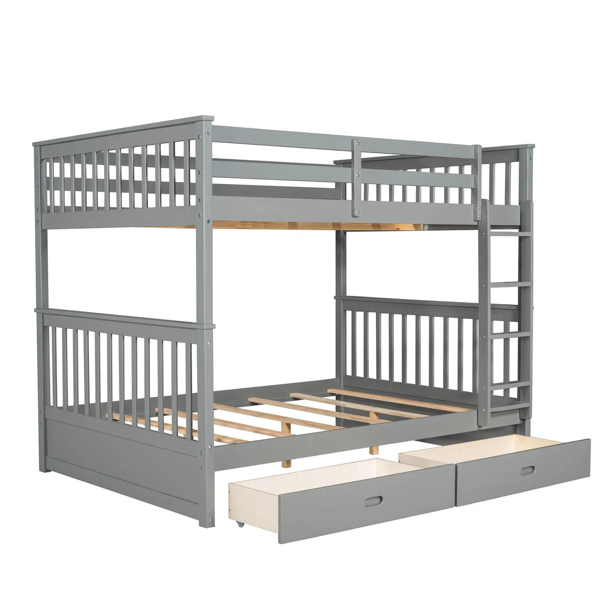 Bunk Bed With Ladders | 2 Storage Drawers | Space-Saving Design | Sleepover Ready