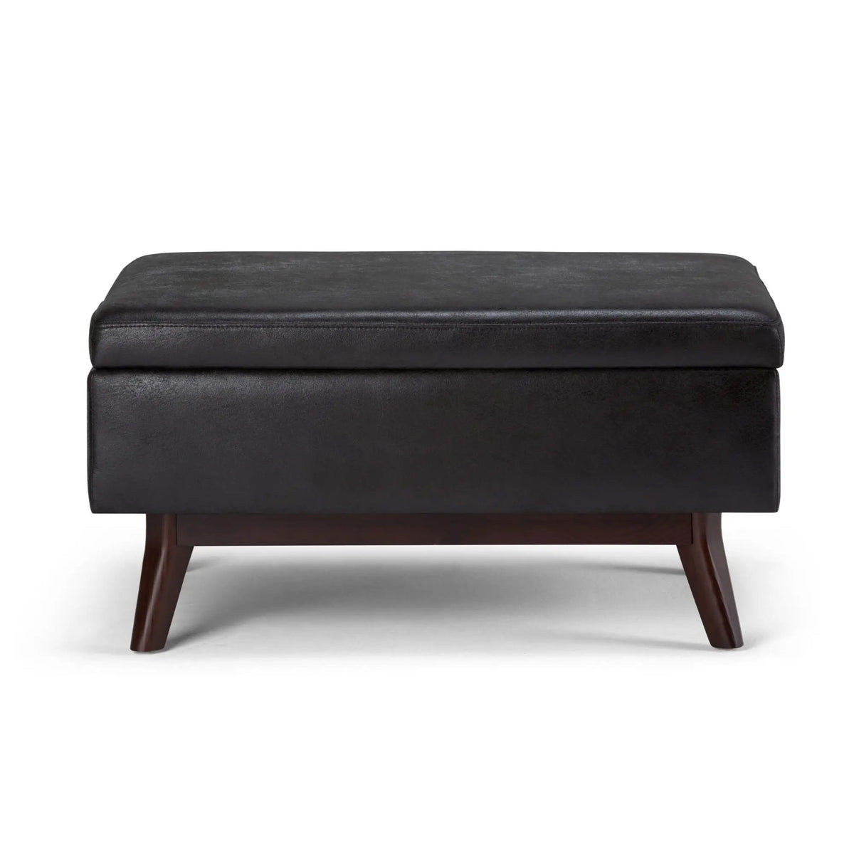 Storage Ottoman | Rectangular Design | Solid Wood Frame | Lift Top