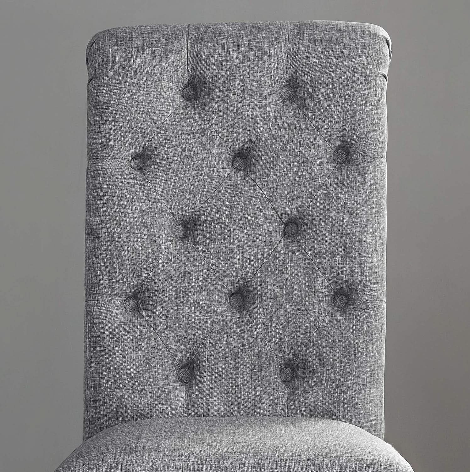 Leviton Gray Solid Wood Tufted Dining Chair Set Of 2 from PriceLows™