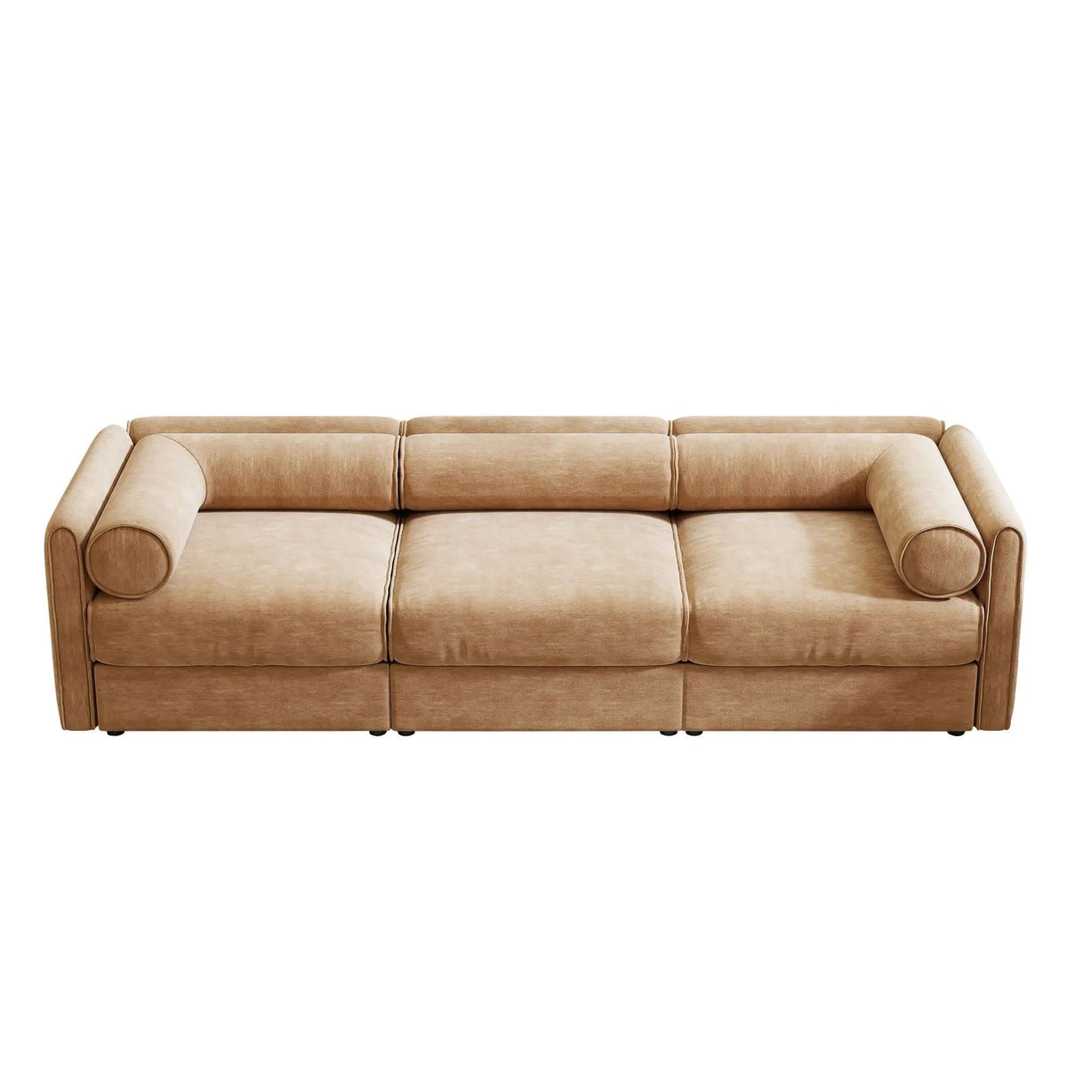 Stylish Sofa With Storage Seat And Cylindrical Backrest | Stationary Sofa | Living Room Furniture | Living Room