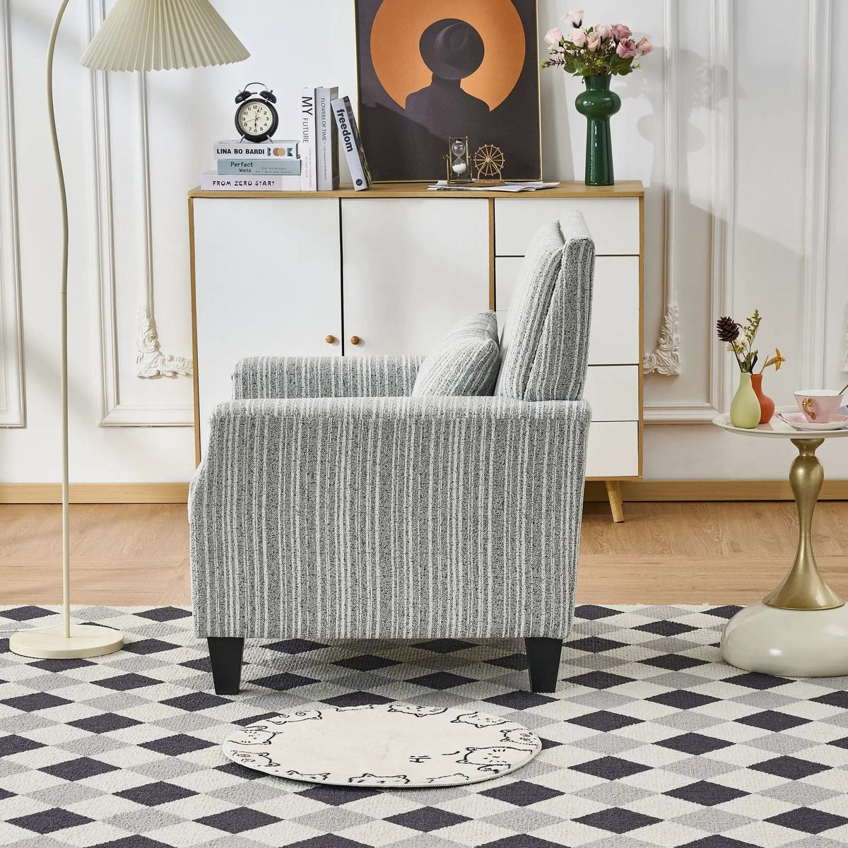 Comfy Armchair For Living Room | 3 Pieces | Solid Wood | Living Room