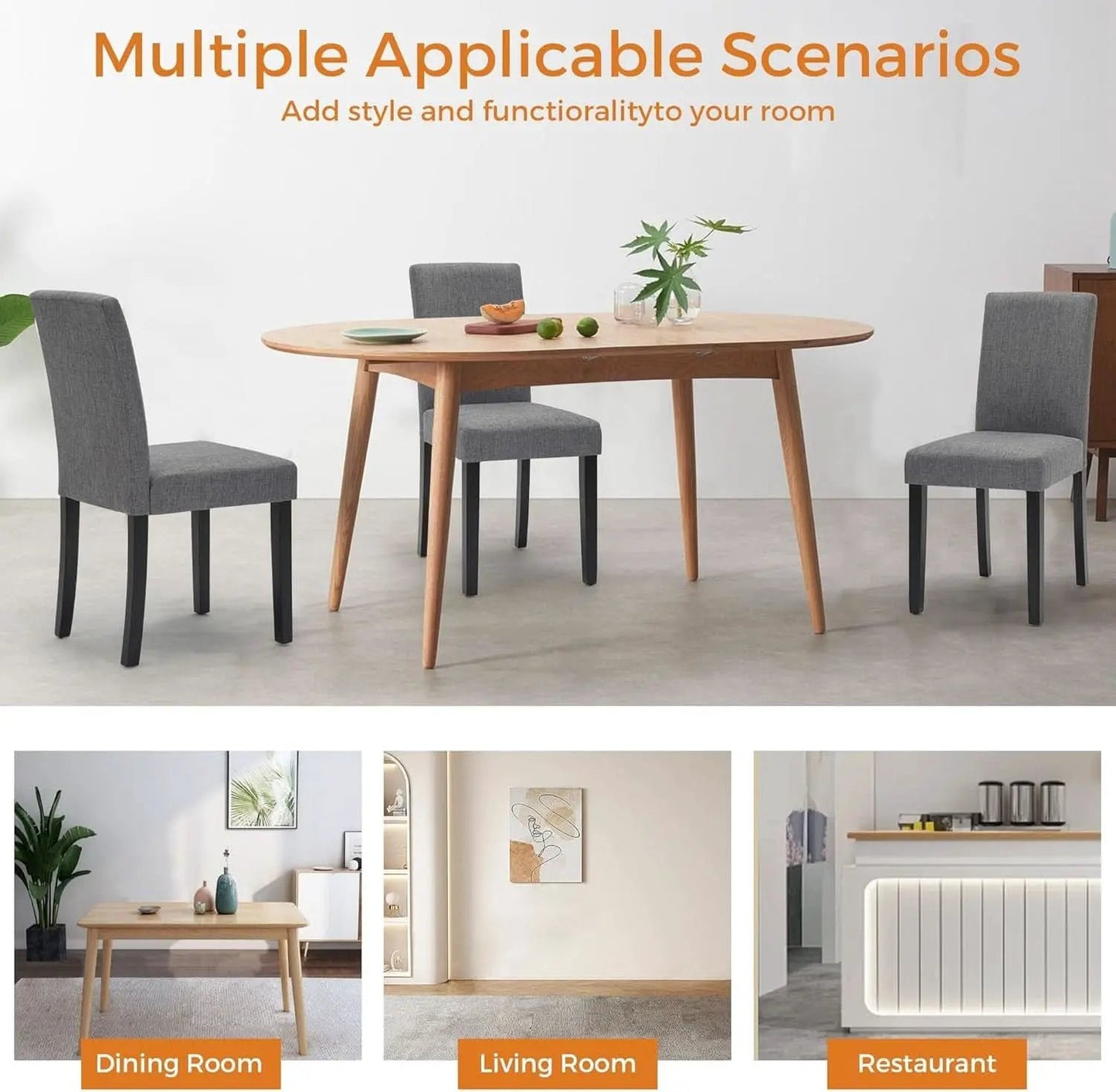 Set of 6 Mid Century Modern Upholstered Dining Chairs from PriceLows™