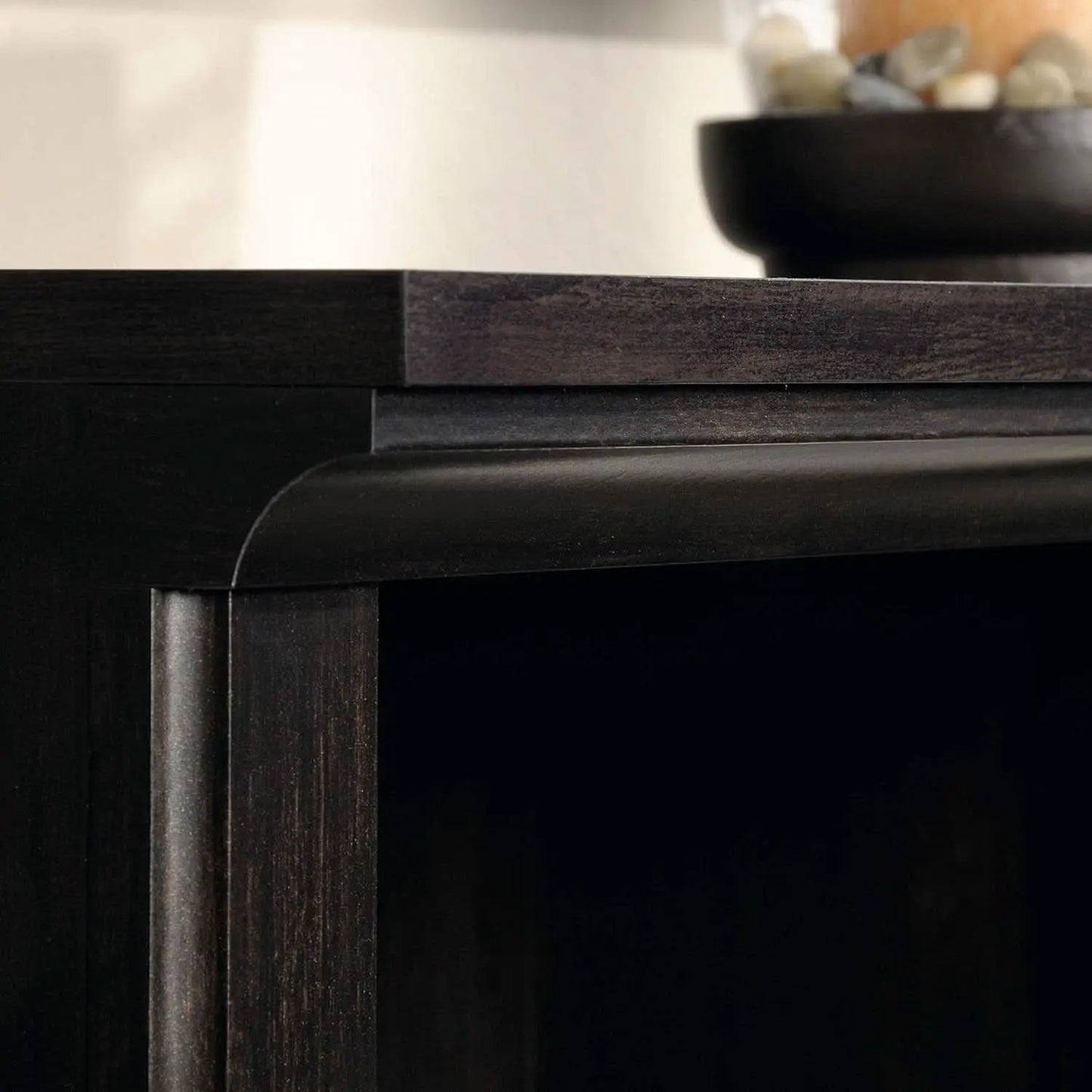 Three Tier Wooden Book Shelf Estate Black with Adjustable Shelves Multipurpose Bookshelf for Home Office And Living Room from PriceLows™