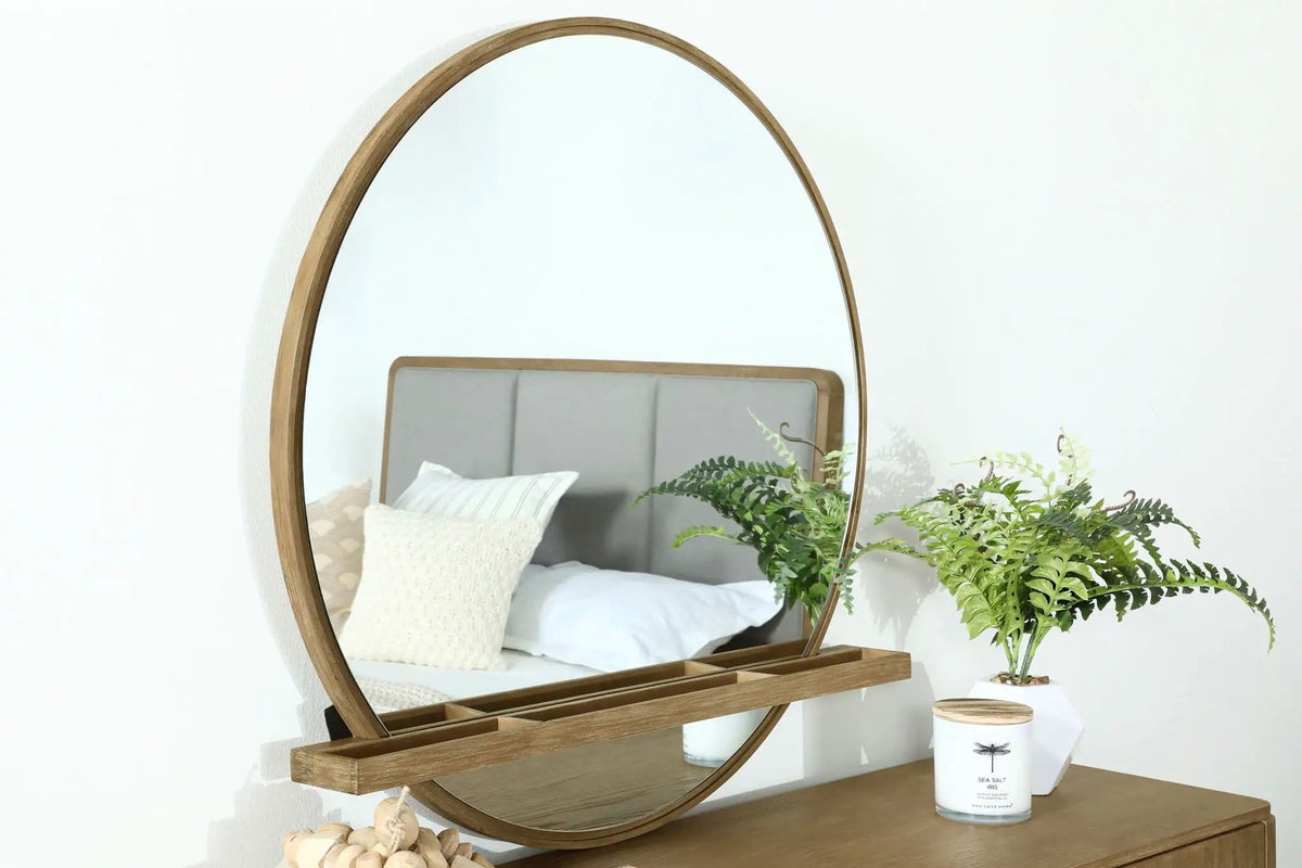 Arini Dresser Mirror Sand Wash | 37.5 x 4.25 x 37.5 in | Wood | Bedroom