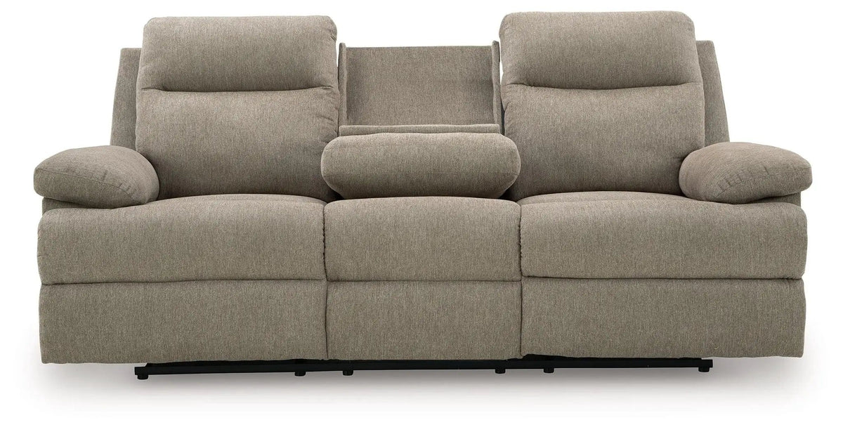 Side-Swipe Reclining Sofa With Drop Down Table | 2 Pieces | Living Room Furniture | Living Room