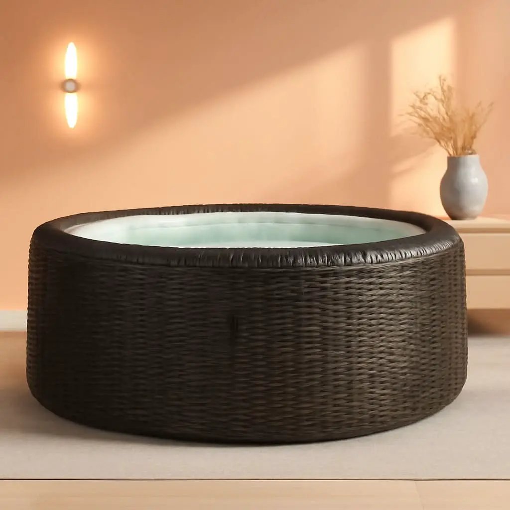 7 Person Round Inflatable Hot Tub With 180 Jets Spa from PriceLows™