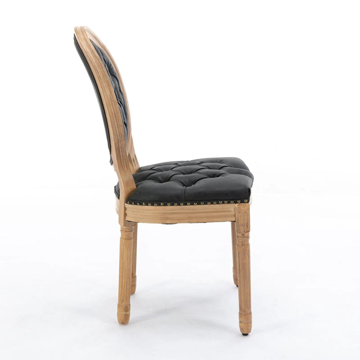 French Style Dining Chairs | Solid Wood Frame | Antique Painting | Hand-Pulled Buckle Decoration