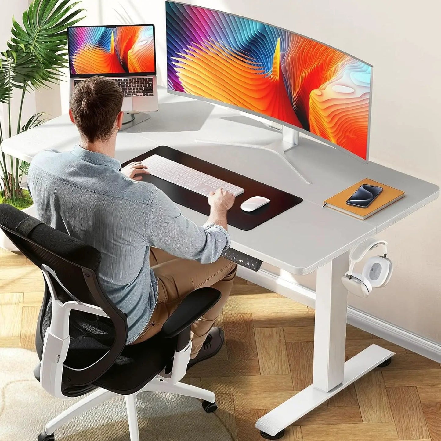 47 Inch Electric Standing Desk Height Adjustable Ergonomic from PriceLows™