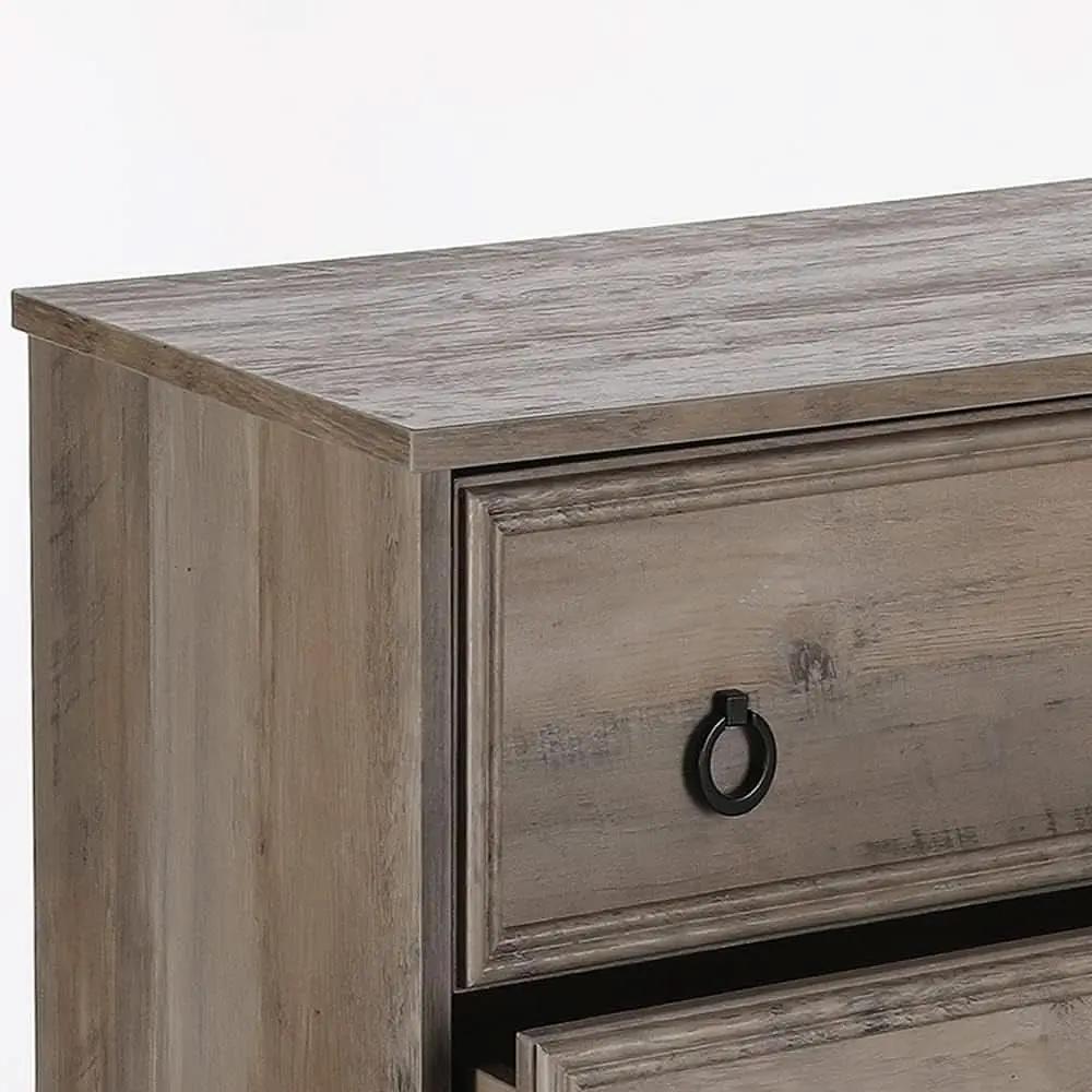 Gray 4 Drawer Dresser With ModernArchitectural Storage from PriceLows™