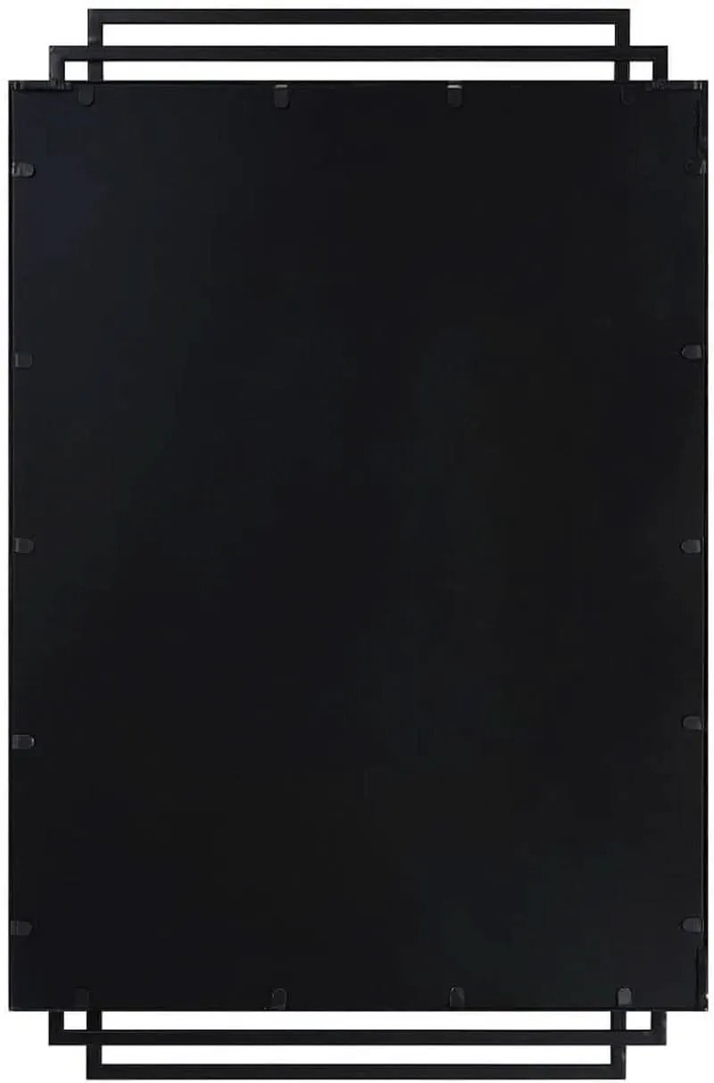 Amherst Matte Black Iron Mirror 36.5 Tall 23.75 Wide from PriceLows™