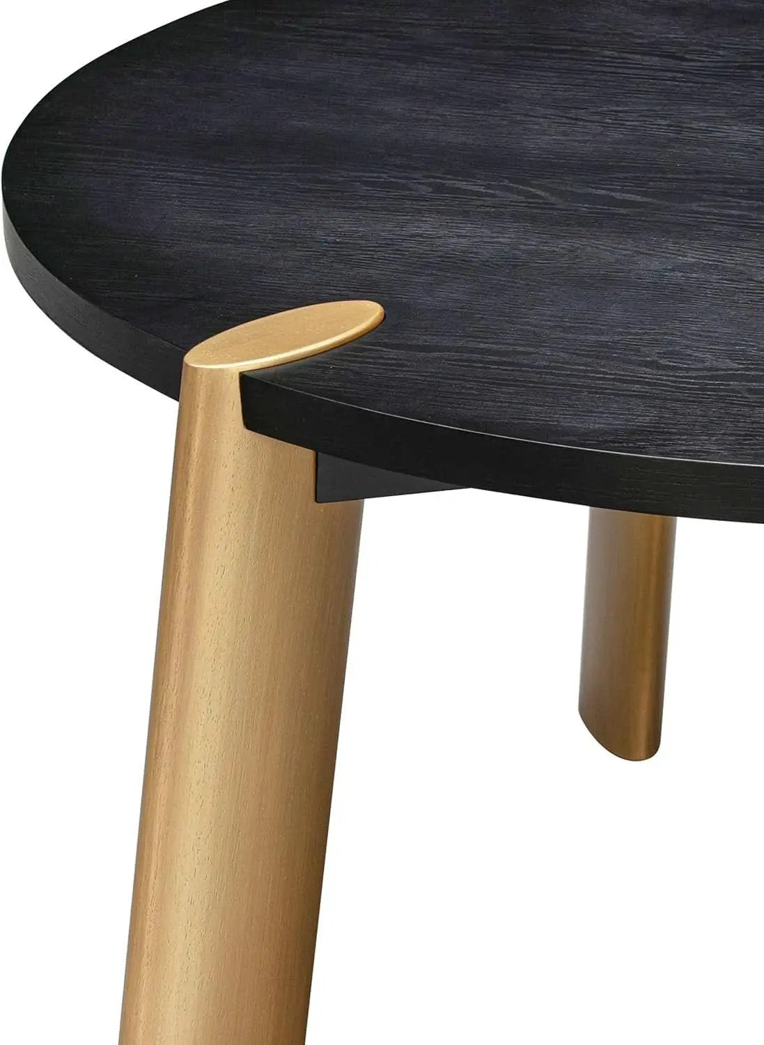 Tribase 47 Inch Round Burnt Black Dining Table Modern from PriceLows™