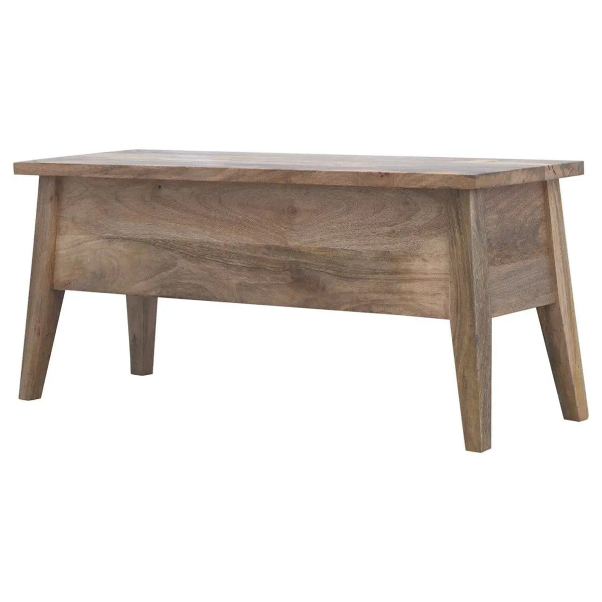Lid Up Storage Bench - | 39.37 x 13.78 x 17.72 in | Mango Wood | Oak