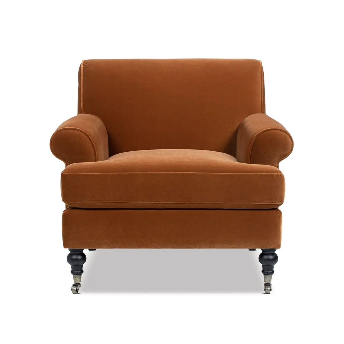 Alana Lawson Accent Arm Chair | Casters | Kiln-Dried Solid Wood Frame | Artisan Crafted