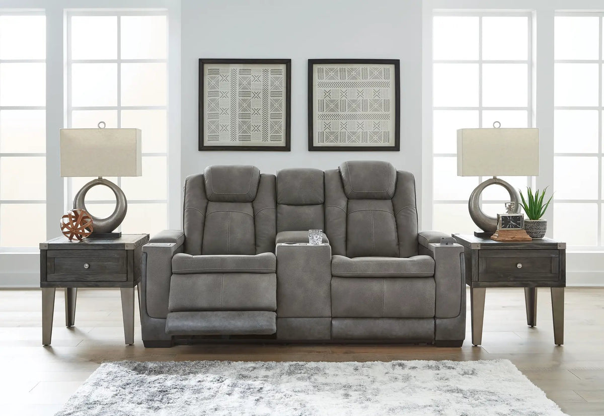 Next-Gen Durapella Power Reclining Loveseat | Two-Tone Upholstery | Water-Repellent | 75 Inch Length