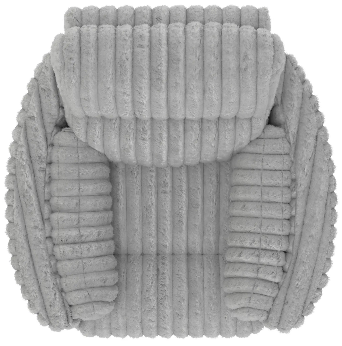 Daydream Swivel Glider Recliner | Unique Shape | Comfort Bolsters | Faux Fur