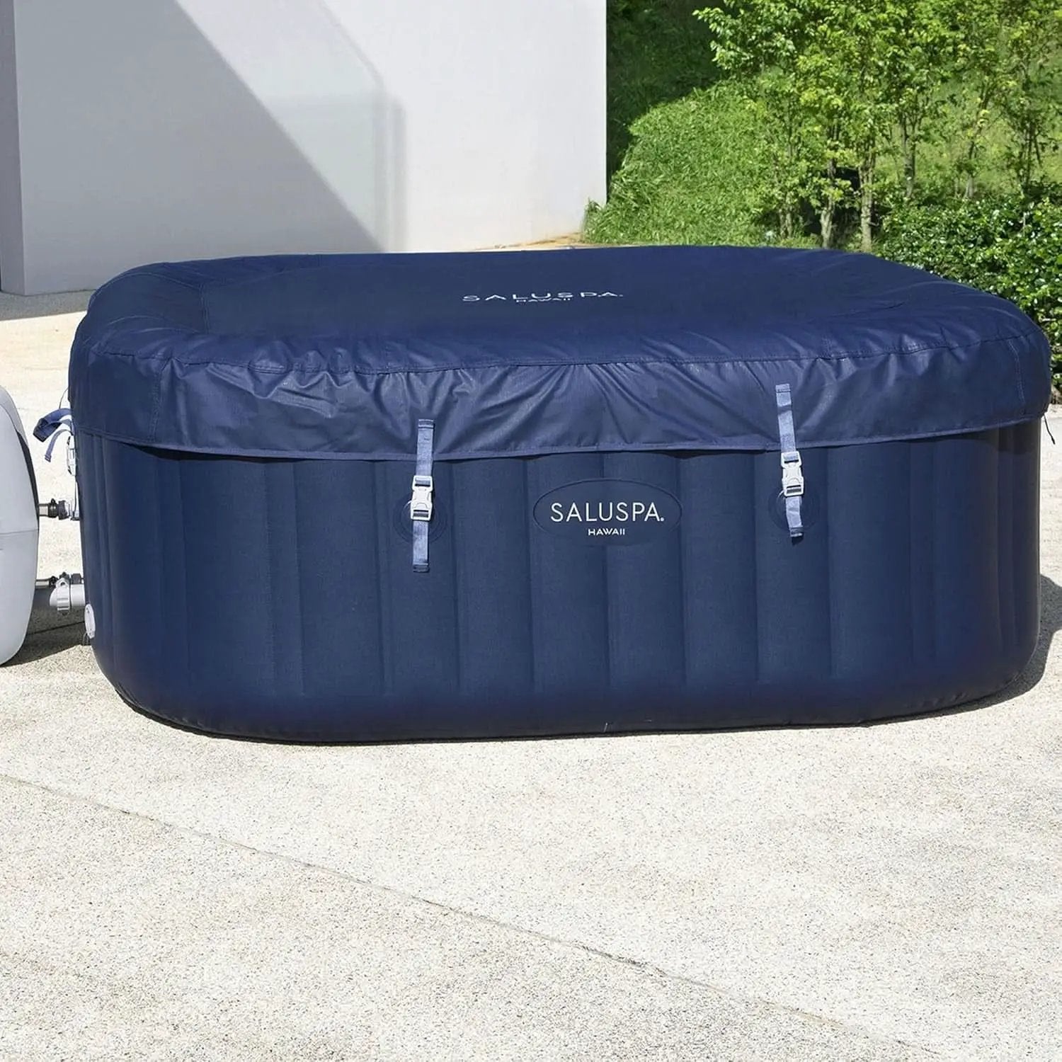 Blue 6 Person Inflatable Hot Tub Square With 140 Jets from PriceLows™