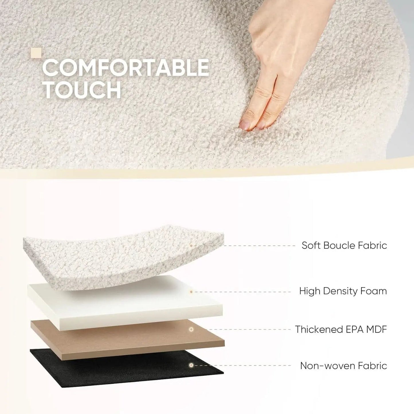 Sherpa Lined Folding Storage Ottoman 43.3 Inch White from PriceLows™