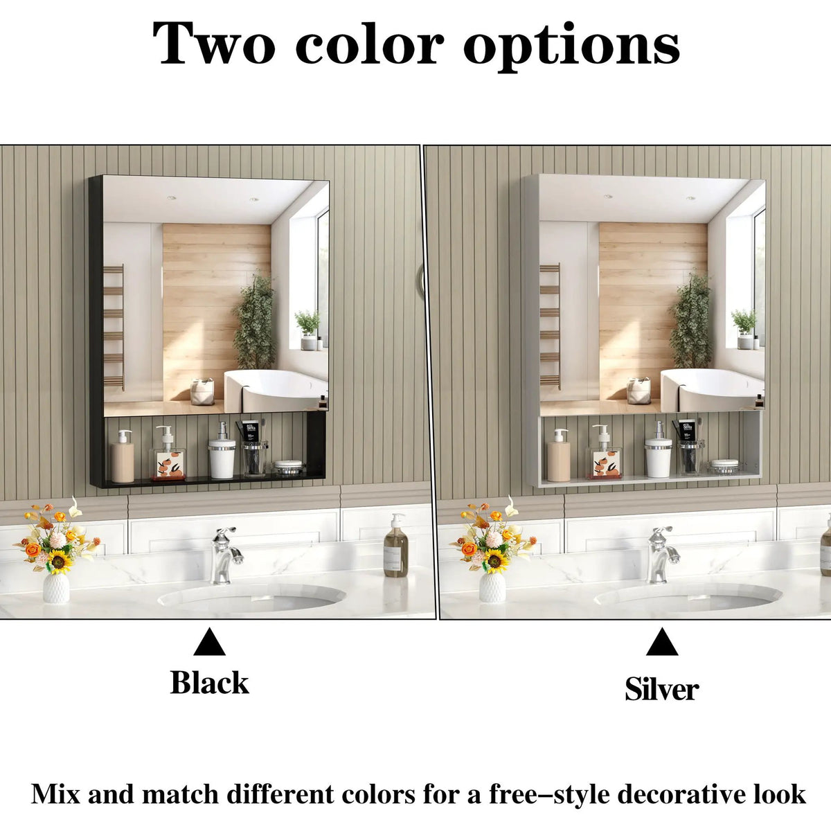 Aluminum Medicine Cabinet With Mirror | Concealed Storage | Rust-Resistant | Formaldehyde-Free