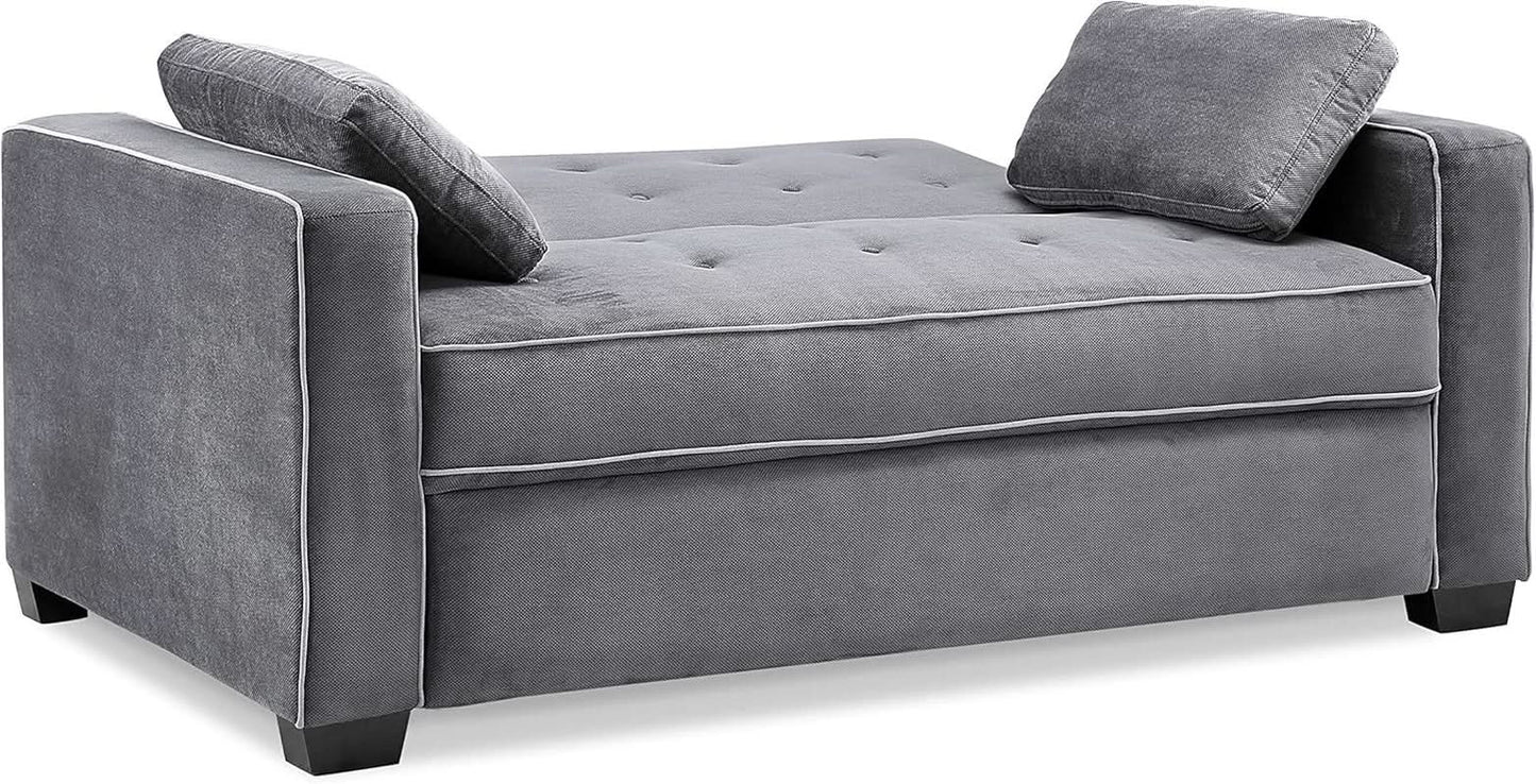 Ainsley Loveseat With Pull Out Sleeper Microfiber Charcoal from PriceLows™