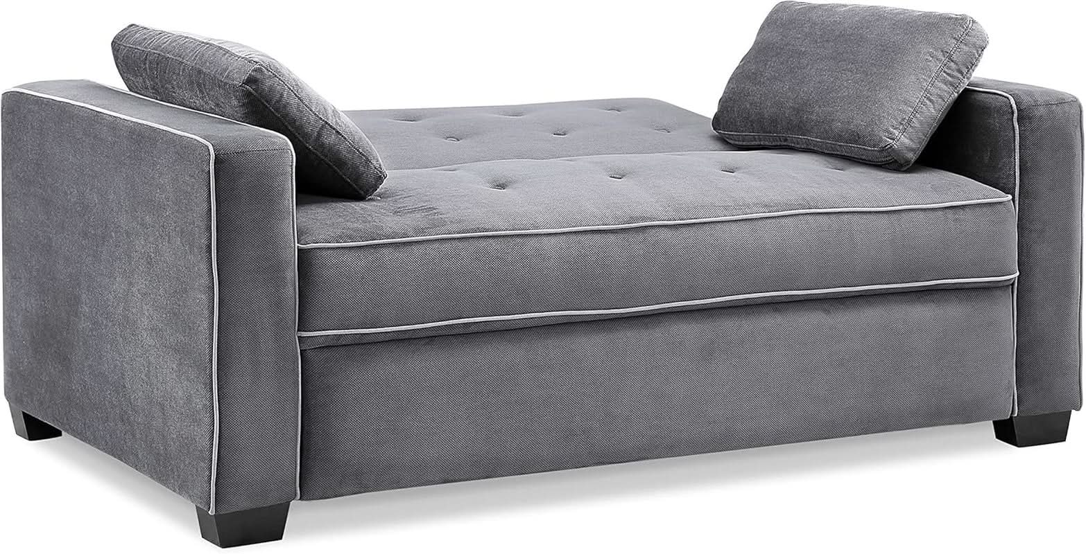 Ainsley Loveseat With Pull Out Sleeper Microfiber Charcoal from PriceLows™