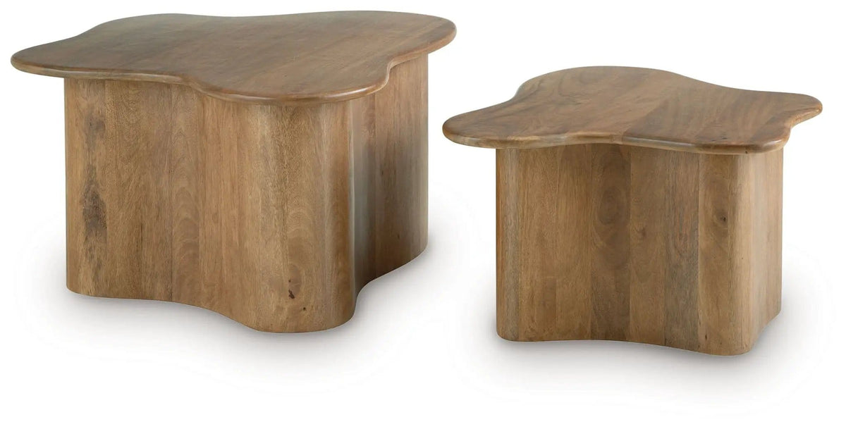 Abeford Accent Cocktail Table (Set of 2) | 32.63 x 28 x 17.5 in | Mango Wood | Brown