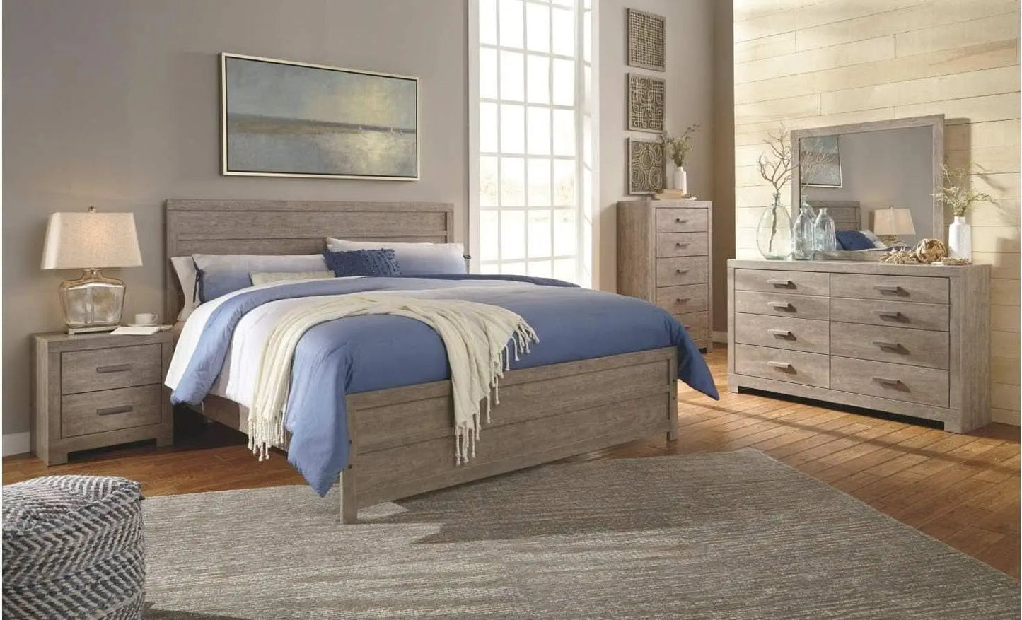 Culverbach Scandinavian Dresser 6 Drawers Weathered Gray from PriceLows™