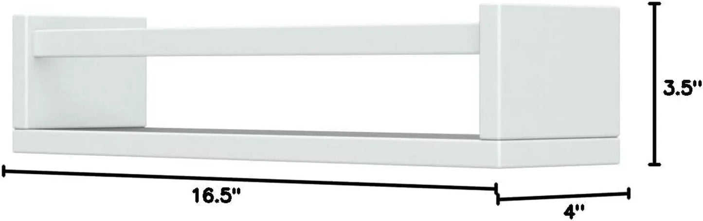 Floating Nursery Wall Shelves Set of 4 White Bookshelves from PriceLows™