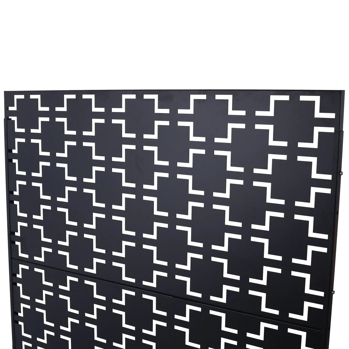 Metal Privacy Screen | Rust Resistant | Freestanding Design | Black