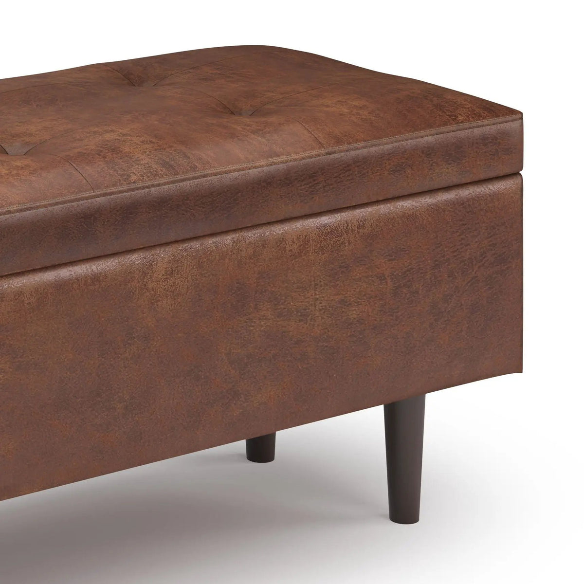 Shay Large Square Storage Ottoman | Coffee Table Design | Hydraulic Lift-Up Lid | Mid-Century Style