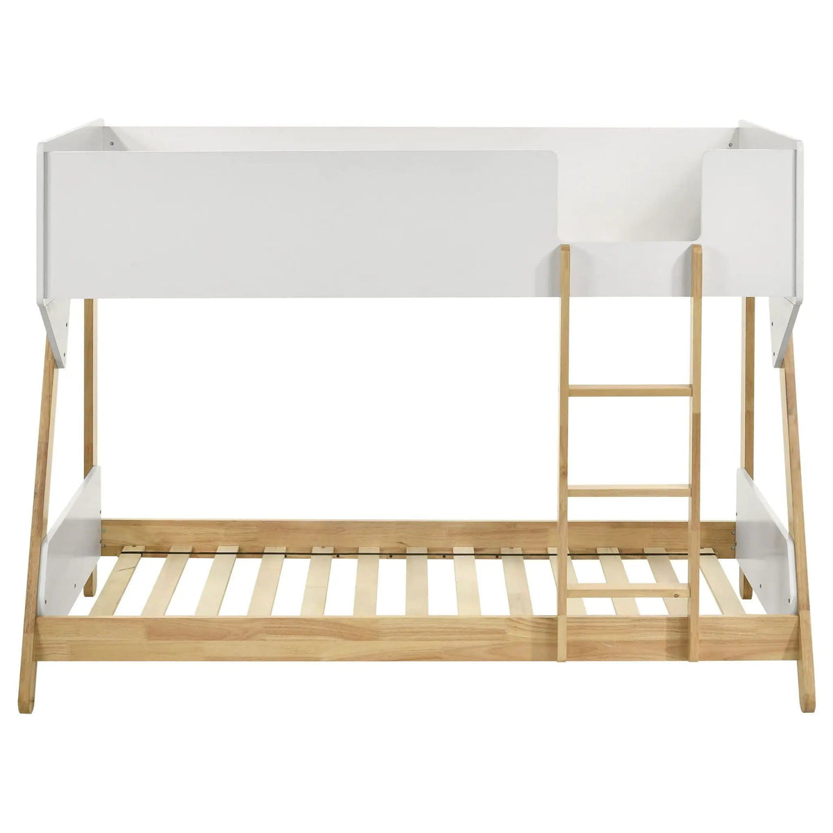 Wyatt Wood Twin Over Twin Bunk Bed White and | 79.75 x 44.5 x 60.75 in | Wood | Natural