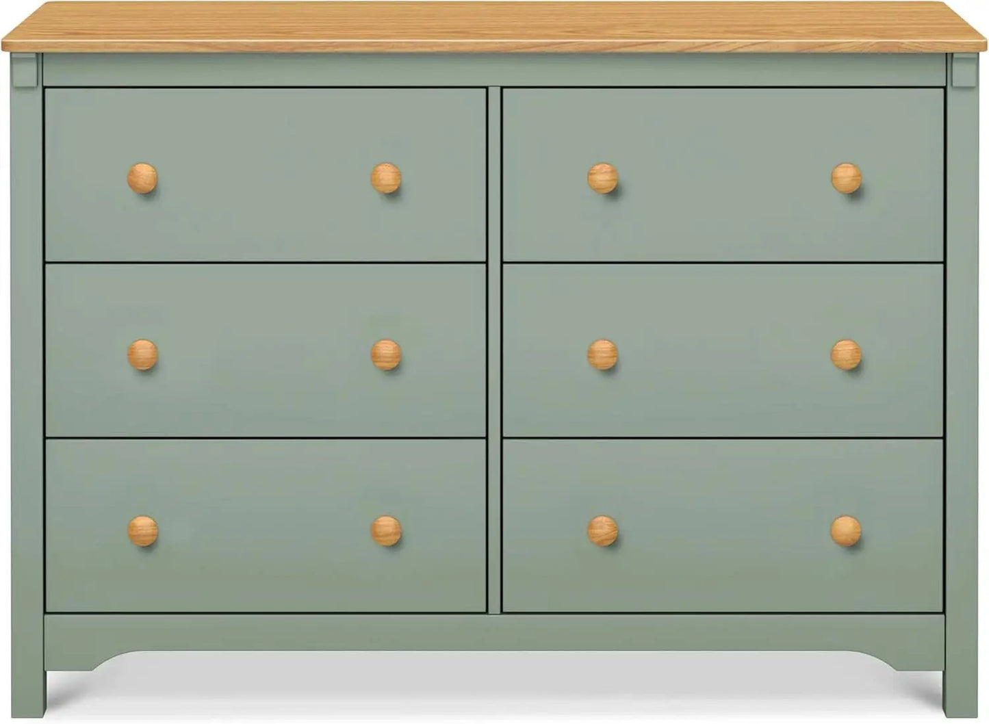 Shea Six Drawer Dresser Light Sage And Honey For Nursery from PriceLows™