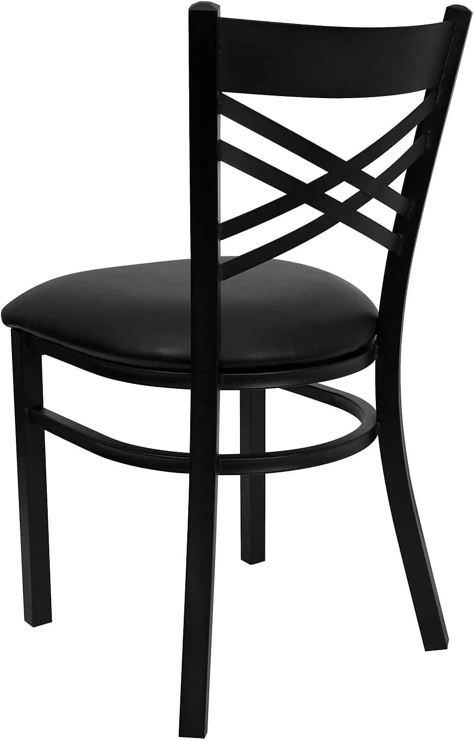 Hercules Series X Back Metal Armless Dining Chairs Black from PriceLows™