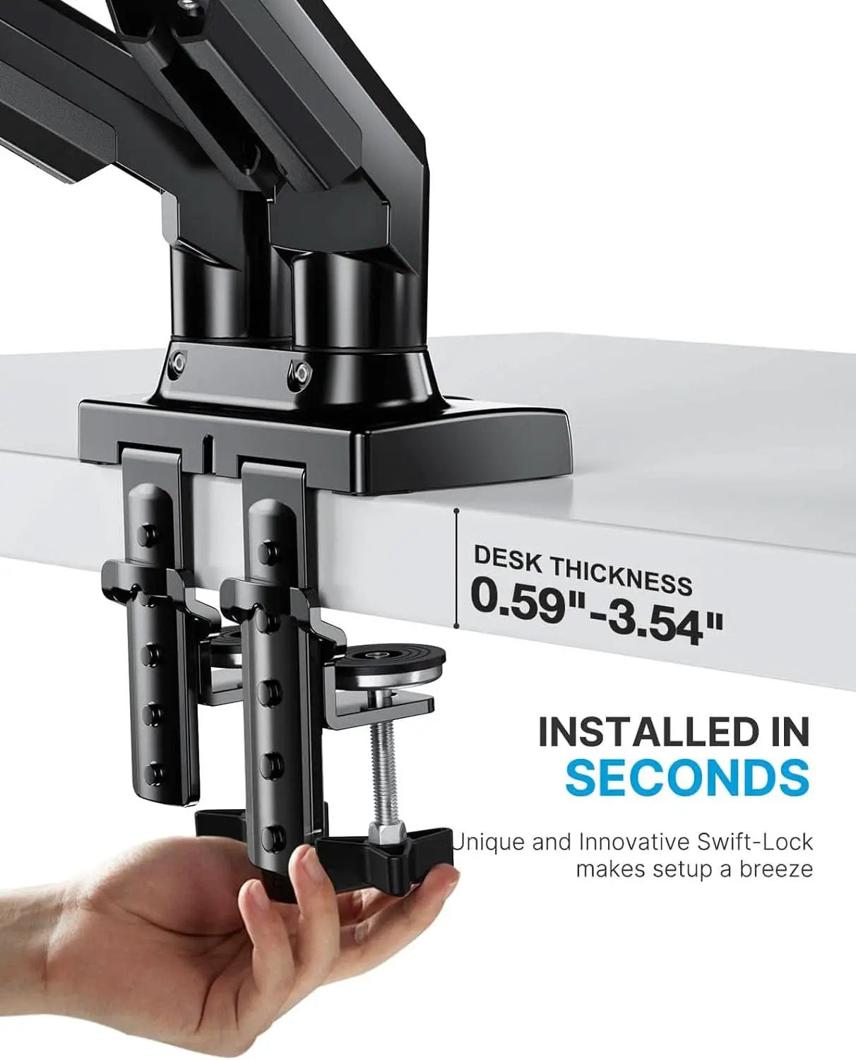 Dual Monitor Stand With 13 To 32 Inch VESA Desk Mount from PriceLows™