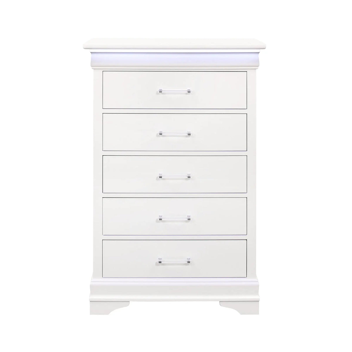 Charlston Accent Chest | LED Lighting | Five Spacious Drawers | Transitional Style