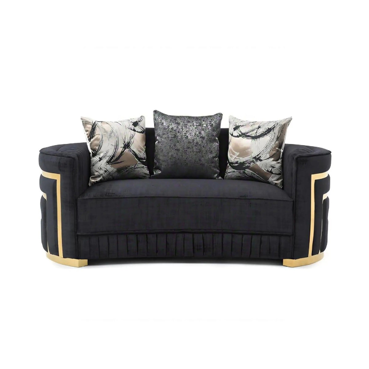 Soledad Loveseat | 75 x 38 x 33 in | Living Room Furniture | Black