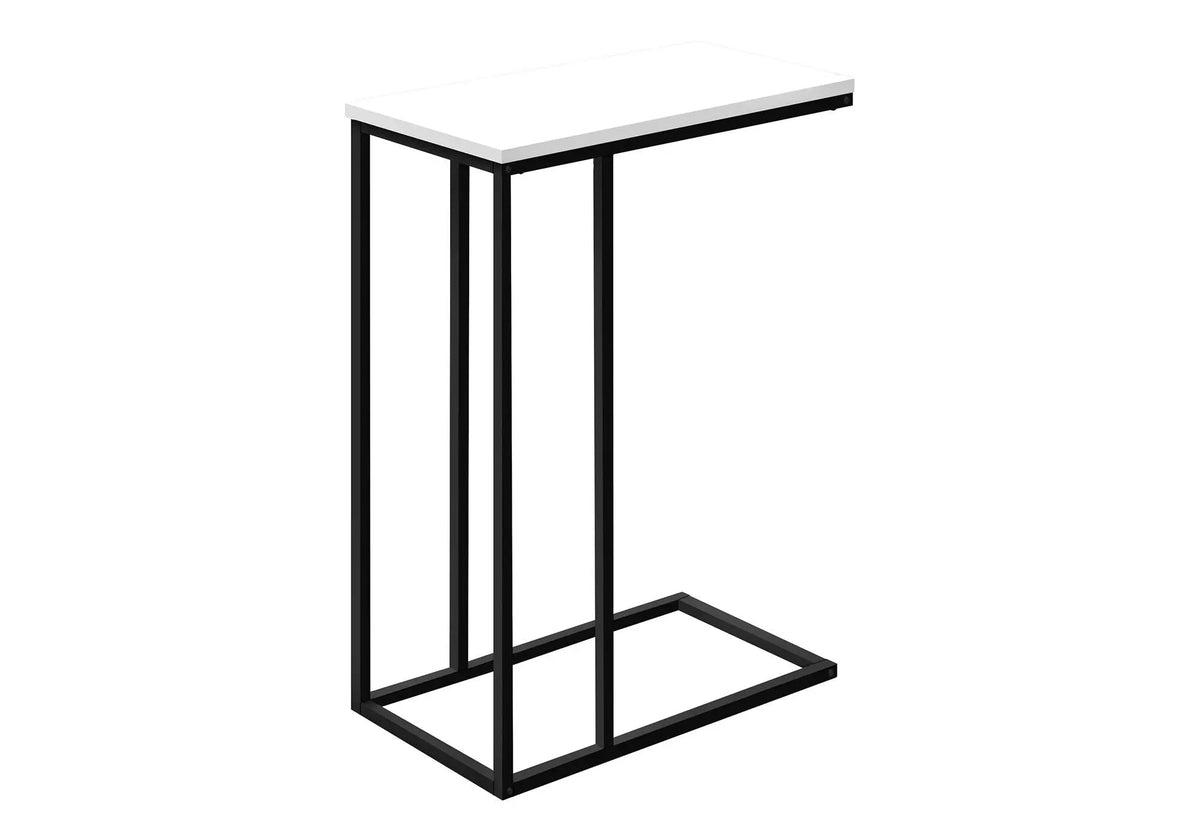 C-Shaped End Table | Space-Saving Design | Sleek Surface | Contemporary Style