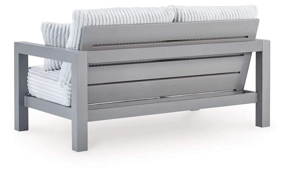 Hurley Park Outdoor Loveseat | Gray | Cushion Included | 56 Inch Seat Width