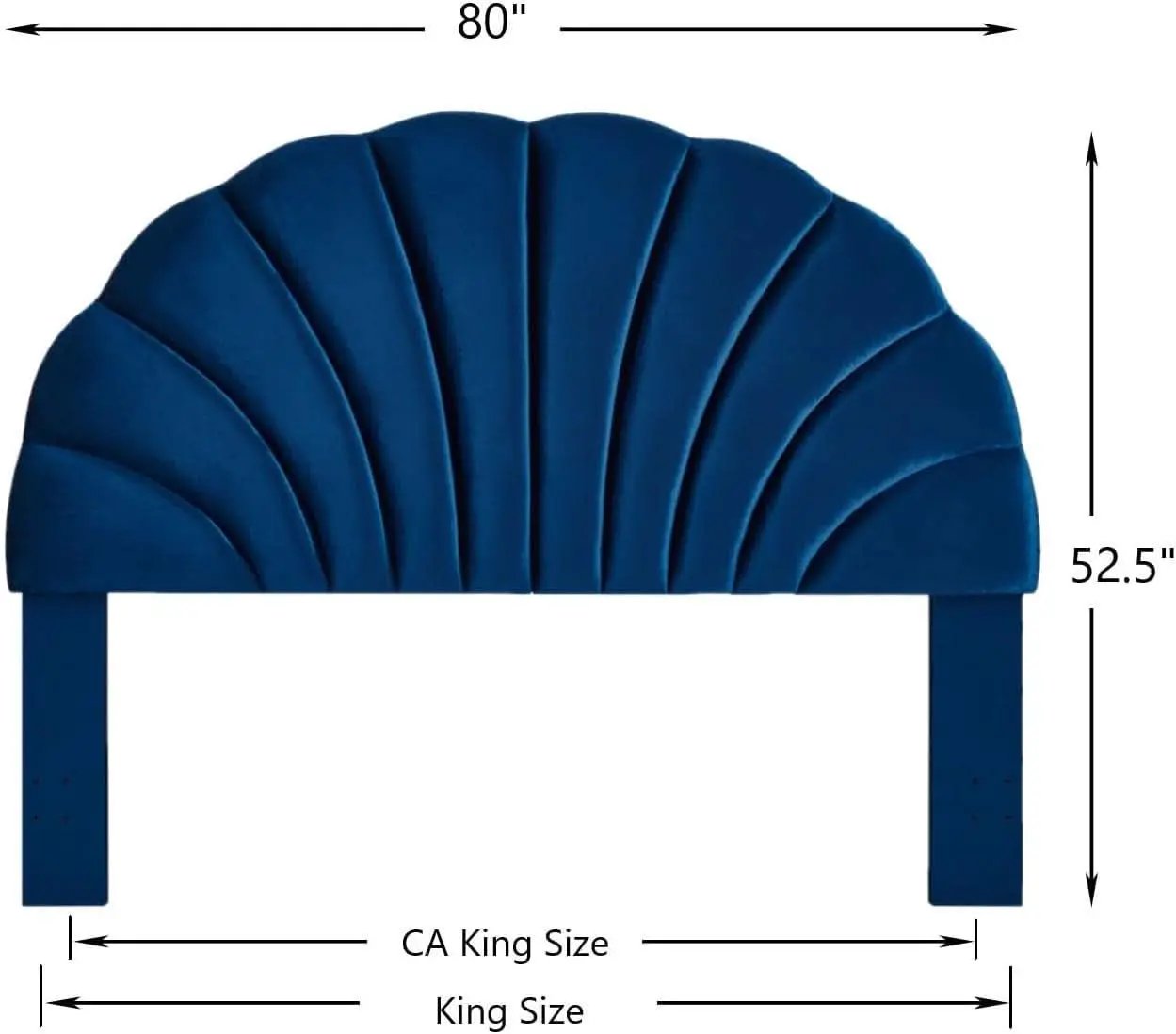 Elegant Crown Design Upholstered Velvet King Headboard from PriceLows™
