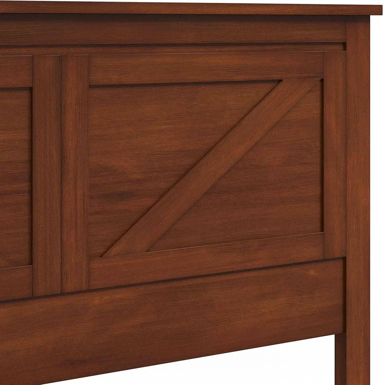 Farmhouse Style Cherry Wood Panel Headboard for Bedrooms from PriceLows™